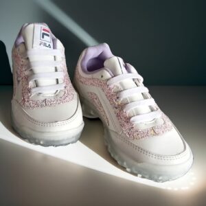 Tenis blancos con luces para niña  Talla 22