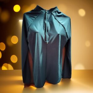 Dama Sudadera verde militar medio Cierre